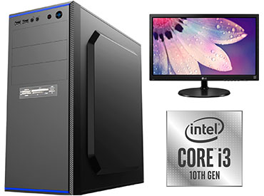 Computadora Kelyx Intel Core i3-10105 + Monitor LG 19"